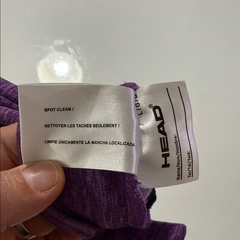 Girl's Head Touchscreen Gloves~Purple Size L Silicone Palm For Running Warm